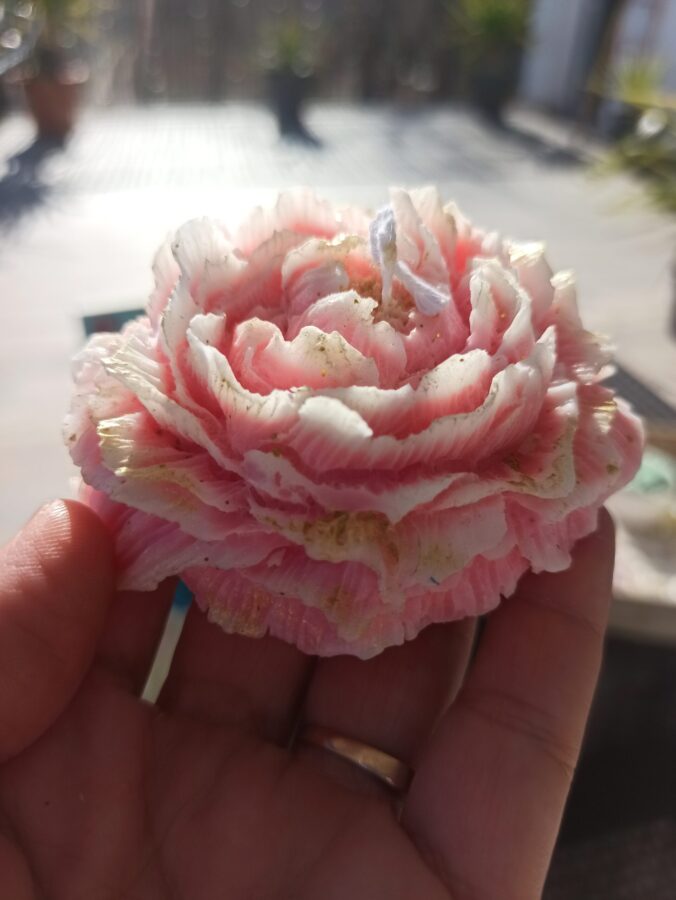 Vela forma rosa - Imagen 7
