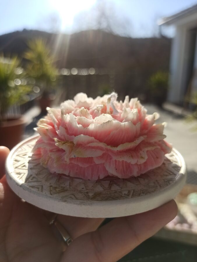Vela forma rosa - Imagen 3