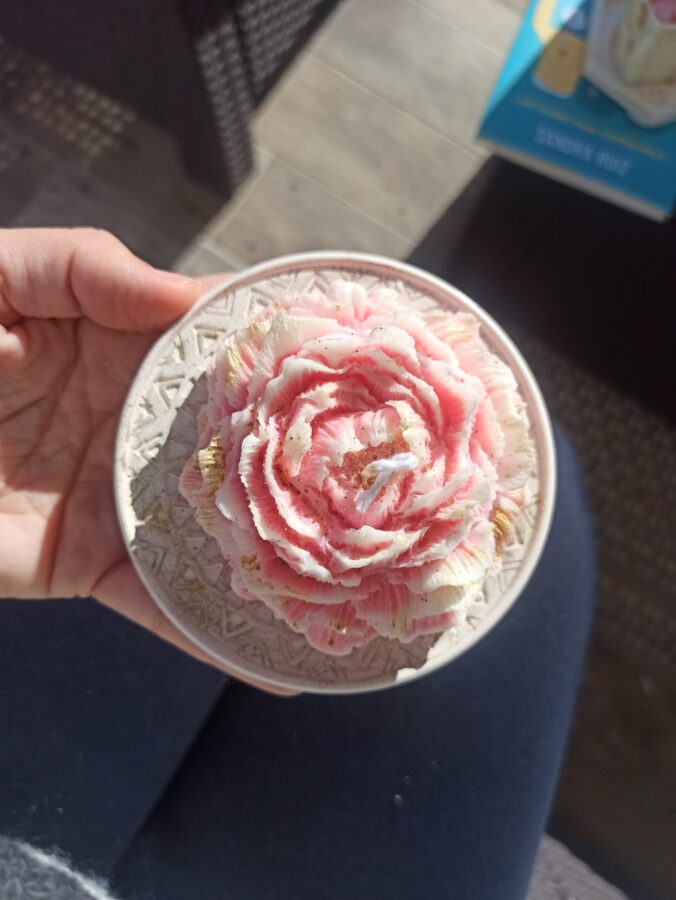 Vela forma rosa - Imagen 2