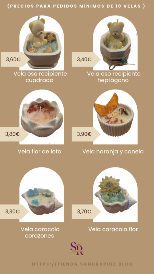 Pack muestra de velas (para eventos) - Imagen 3